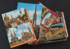 Kb. 130 db MODERN postatiszta külföldi város képeslap dobozban / Cca. 130 modern unused foreign town-view postcards, in mixed condition