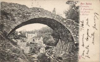 San Remo San Francesco creek stone bridge