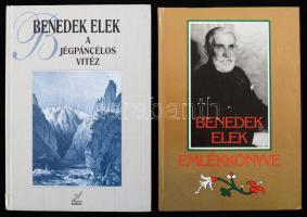 Benedek Elek emlékkönyve. Szerk.: Lengyel László. Bp., 1990, Móra, 94+(2) p. Fekete-fehér képekkel illusztrálva. Kiadói kartonált papírkötés. + Benedek Elek: A jégpáncélos vitéz. Képzeletbeli utazás Erdélyben három tucat rege és monda segítségével. Vál. és szerk.: Kemény András. H.n., é.n., Kairosz, 128 p. Kiadói kartonált papírkötés, intézményi bélyegzőkkel.