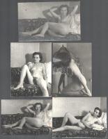 Erotikus fotósorozat, 9 db, 9×12 és 12×17 cm