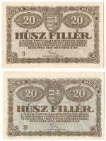 1920. 20f (2x) "11" és "28" T:UNC,AU Adamo K1