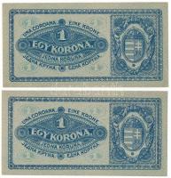 1920. 1K (2x) sorszámkövetők "aa 033 549170 - aa 033 549171" T:UNC,AU
Adamo K4