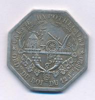 Franciaország DN "XVIII. Lajos / Caisse Hypothécaire" kétoldalas jelzés nélküli fém zseton replika (34,5x34,5mm nyolcszögletű ) T:XF France ND "Louis XVIII / Caisse Hypothécaire" two-sided unmarked metal jeton replica (34,5x34,5mm octagonal) C:XF