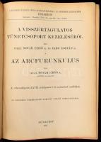 cca 1937 Orvosi kolligátum számos témában, többek között az Orvosképzés mellékletei, beszédek leiratai, életrajzi és szakmai jellegű munkák. Számos szövegközi és külön oldalon lévő ábrával, képpel, táblázattal. Félvászon-kötésben.
