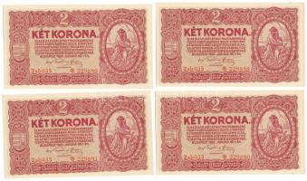 1920. 2K (4x) sorszámkövetők "2ab035 *229888 - 2ab035 *229891" T:UNC,AU