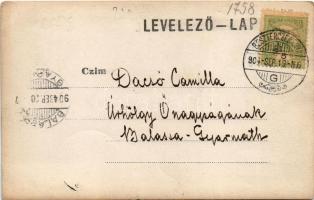 1904 Besztercebánya, Banská Bystrica (?); jelmezbe öltözött férfiak / men wearing costumes. photo (E...