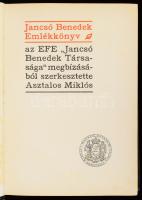 Jancsó Benedek emlékkönyv. Szerk.: Asztalos Miklós. Bp., 1931, Kir. M. Egyetemi Nyomda, 1 t.+413+1 p. + 1 t. Kiadói aranyozott félbőr-kötés, kopott borítóval.