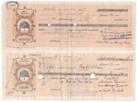 ~1930-1940. 15db-os vegyes kitöltött váltó tétel bélyegzésekkel, több lyukasztásokkal érvénytelenítv...