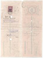 ~1930-1940. 15db-os vegyes kitöltött váltó tétel bélyegzésekkel, több lyukasztásokkal érvénytelenítv...