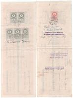 ~1930-1940. 15db-os vegyes kitöltött váltó tétel bélyegzésekkel, több lyukasztásokkal érvénytelenítv...