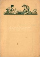 Cserkész művészlap. Kiadja a Cserkészbolt / Hungarian boy scout art postcard s: Márton L. (gyűrődések / creases)