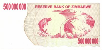 Zimbabwe 2007. 100$ (2x) + 500.000.000$ (4x) egymás utáni ill. közeli sorszámokkal T:I