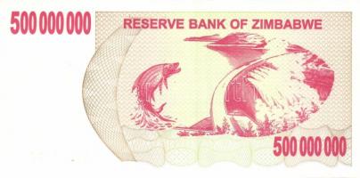 Zimbabwe 2007. 100$ (2x) + 500.000.000$ (4x) egymás utáni ill. közeli sorszámokkal T:I