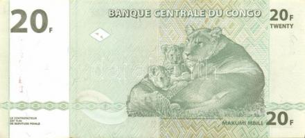 Kongó 5db (2klf) modern bankjegy T:I(többség),I-(1db)