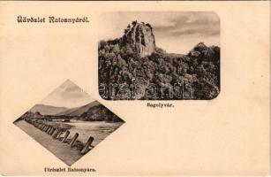 Ratosnya, Rotosnya, Ratosnea, Rastolita; Bagolyvár, út részlet Ratosnyára / rock, road to Rastolita (EK)