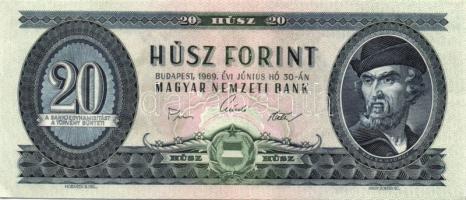 1969. 20Ft lemezhibával T:I