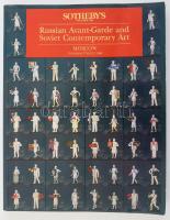 1988 Sotheby's - Russian Avant-Garde and Soviet Contemporary Art / Orosz avantgárd és szovjet kortárs művészet katalógus, fekete-fehér és színes képekkel illusztrálva, angol és orosz nyelven. Kiadói papírkötés.