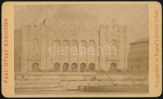 cca 1872 Pest, Vigadó, keményhátú fotó Zograf&amp;Zinsler műterméből, 6,5×10,5 cm