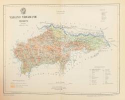 cca 1893-1896 Pallas Nagy Lexikon vármegye térképek gyűjteménye, 1 hiánnyal (Abaúj-Torna vármegye), ...