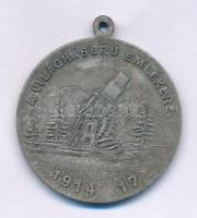 Osztrák-Magyar Monarchia 1917. "A világháború emlékére 1914-1917 / Viribus Unitis" fém emlékérem, hátoldalán a 30,5cm-es Skoda Mozsárágyú ábrázolásával (31mm) T:XF Austro-Hungarian Monarchy ~1915-1918. "Welt-Krieg 1914-15 / 30'5 Mörser" Zn commemorative medallion with ear (31mm) C:XF