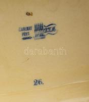 cca 1885 Zsolnay padlóváza közel-keleti mintákkal. Formába öntött, magastüzű mázakkal bevont finomfa...