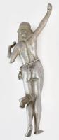 Nyújtózkodó női akt alumínium szobor, felfogatható, m: 34 cm