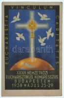 ~1930-1940. 7db-os vegyes medál, jelvény tétel, főleg vallási témában + 1938. "XXXIV. Eucharisz...