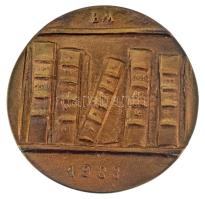 Borsos Miklós (1906-1990) 1988. "Magyar Tudományos Akadémia Könyvtára - G. Telekiek Alapítványa" kétoldalas, öntött bronz emlékérem tokban, számozott tájékoztatóval (85mm) T:UNC Hungary 1988. "Library of the Hungarian Academy of Sciences" double-sided, cast bronze commemorative medallion in case, with numbered information sheet. Sign.: Miklós Borsos (85mm) C:UNC