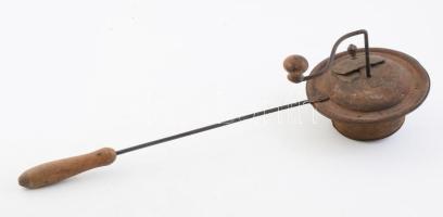 Régi kávépörkölő, h: 62 cm