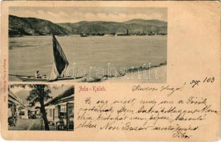 Ada Kaleh, Török sziget Orsova alatt, Török bazár sor, üzletek. Stengel &amp; Co. / Turkish island, bazaar shops (r)