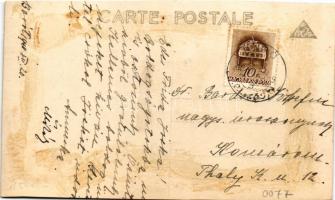 1940 Barót, Baraolt; Fő utca, templom, E. Petere, F. Janos üzlete, Központi szálloda / main street, ...