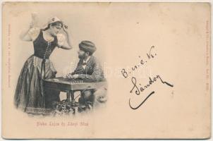 Blaha Lujza és Lányi Géza. Strelisky felvétele, Stengel &amp; Co. (Dresden). Emb (fl)