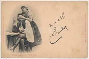 Blaha Lujza és Vidór Pál. Strelisky felvétele, Stengel &amp; Co. (Dresden). Emb (fl)