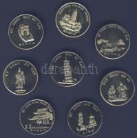 Kína DN "Utazás Szucsouba" 8db klf aranyozott zseton, eredeti díszdobozban T:BU