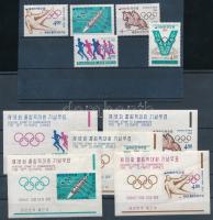 1964 Olimpia sor + blokksor (a blokkokon hátoldalán elszíneződés)