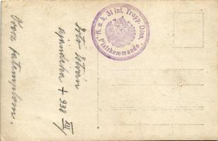 Első világháború, fatemplom télen valahol Oroszországban (?) / WWI military, Orthodox wooden church ...