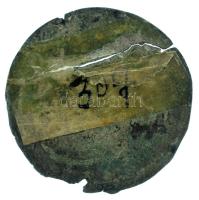 1205-1235. Denár Ag "II. András" (0,62g) T:F patina, ritkább darab, de repedt, ragasztott
...