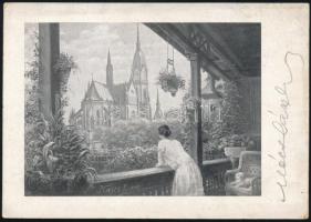 cca 1940 Mécs László (1895-1978) saját kezű aláírása képeslapon