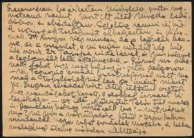 1953 Sassy Attila (1880-1967) festő saját kézzel írt levelezőlapja Gerlóczy Edithnek