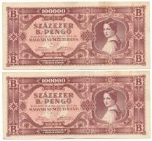 1946. 100.000BP (2x) T:VF Adamo P36