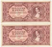 1946. 100.000BP (2x) T:VF Adamo P36