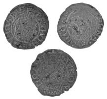 1573KB-1575KB Denár Ag "II. Ulászló" (Miksa) + 1579KB Denár Ag "Rudolf" T:XF pat...