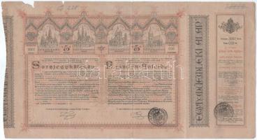 9db-os részvény, kötvény és sorsjegytétel, közte Budapest 1917. "Hadsegítési és Népjóléti Nyere...