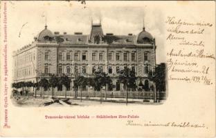 1899 (Vorläufer) Temesvár, Timisoara; Városi bérház. Moravetz Gyula kiadása / Städtisches Zins-Palais / palace