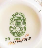 Zsolnay búzavirág mintás váza, jelzett, hibátlan, díszdobozban, m: 16,5 cm