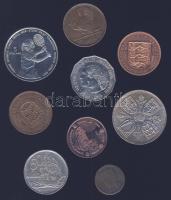 Vegyes fémpénz tétel 9db (8klf), benne emlékpénzek T:vegyes