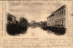 1901 Temesvár, Timisoara; Gyárváros, Bega részlet / Fabric, riverside (EK)
