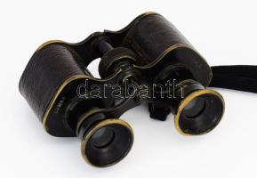 Lumax távcső, bőr tokjában, 11x9 cm