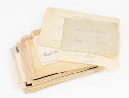 cca 1900-1940 Vegyes különféle meghívó, üdvözlő...stb kártya tétel, kb. 50 db