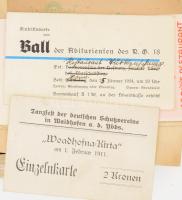 cca 1900-1940 Vegyes különféle meghívó, üdvözlő...stb kártya tétel, kb. 50 db